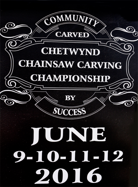 poster for the 2016 Chetwynd Chainsaw  Carving contest